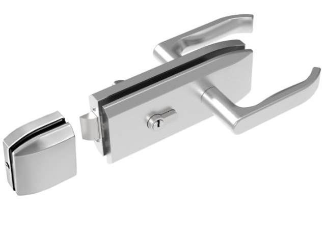 Schlösser für Glastüren inox + Gegenstück
